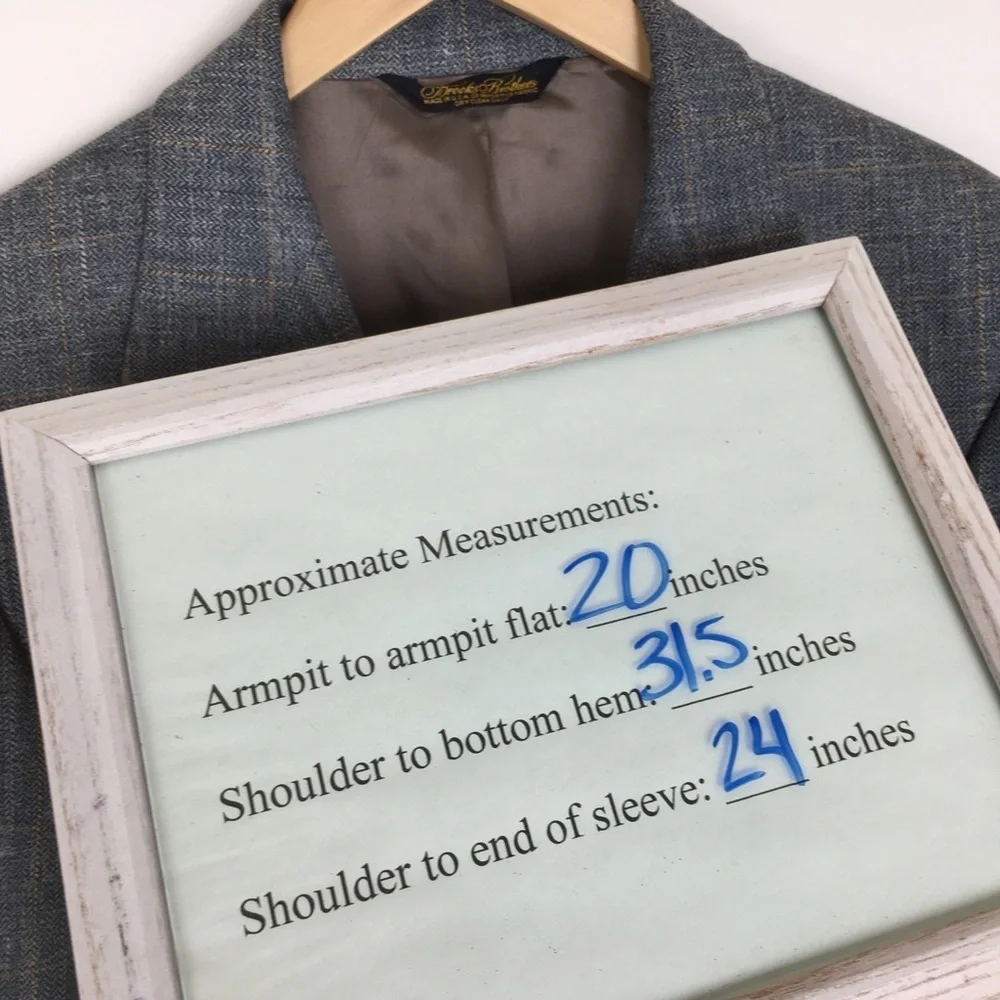 Brooks Brothers Mens Blazer Sports Coat Blue Plaid Size 42R
